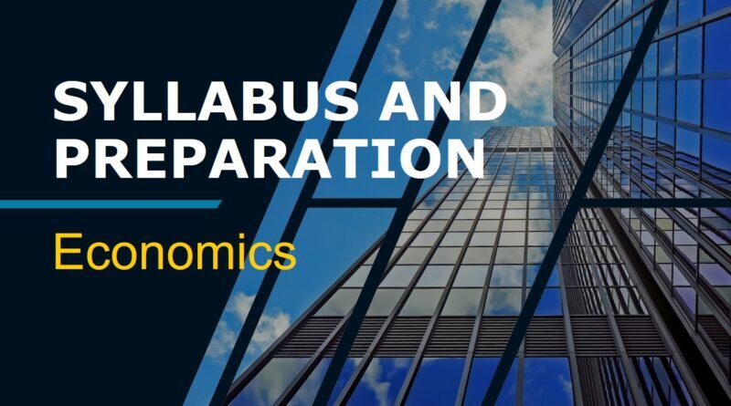 Syllabus and Preparation for Economics